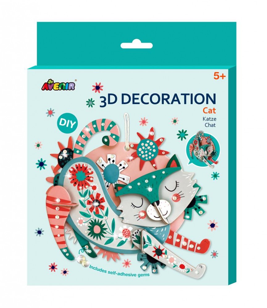 Avenir 3D dekorációs puzzle készlet - Cica